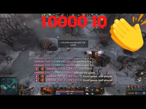 10000 IQ Insane Ammar Play Against Invisible Invoker With Mars Spells - Dota 2