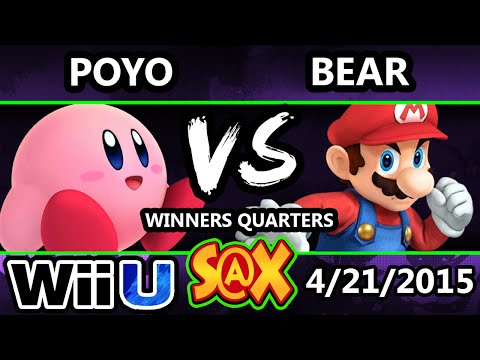S@X - Bear (Mario) Vs. Poyo (Luigi) SSB4 Winners Quarters - Smash Wii U - Smash 4