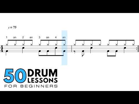 Lesson 22: Off-Beat Bass Variations for Eighth-Note Time | 50 Drum Lessons For Beginners