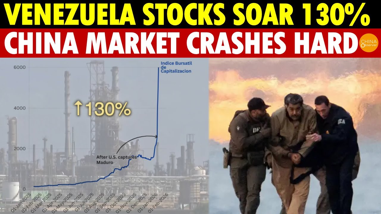 Venezuela’s Stock Market Jumps 130% After Maduro’s Fall, But China’s Market Crashes in Contrast