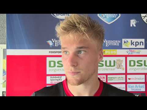 Doelpuntenmaker Tom van Weert na  treffen met Cambuur