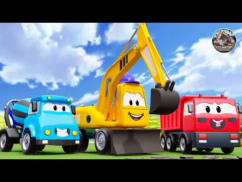 Tractor Crash | Excavator, Dump Truck Rebuild New House After Hit Tractor | 3D Construction Project