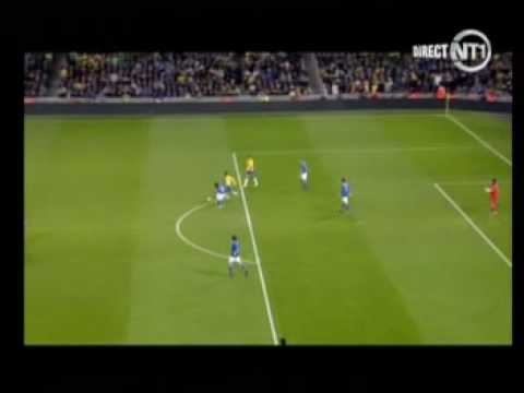 Friendly Game: Brazil - Italy. Amazing Robinho goal 2-0. Amazing brazilian football.
