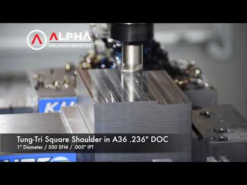Tungaloy Tung-Tri in A36 steel. Machine is a Haas VF2