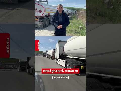 Coadă la motorină, dar nu în benzinării