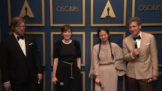 Oscars 2021- Frances McDormand, Peter Spears, and Producers Backstage Interview | ScreenSlam video