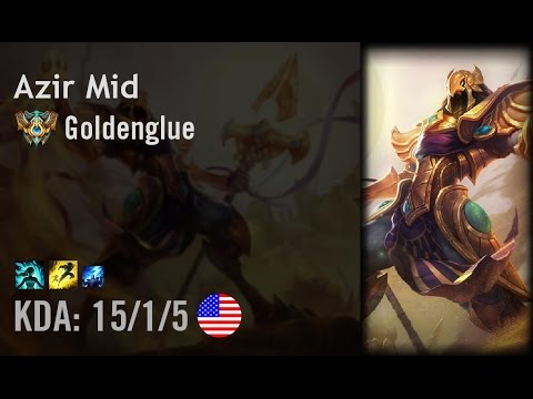 Azir Mid vs Aurelion Sol - Goldenglue - NA Challenger Patch 6.13