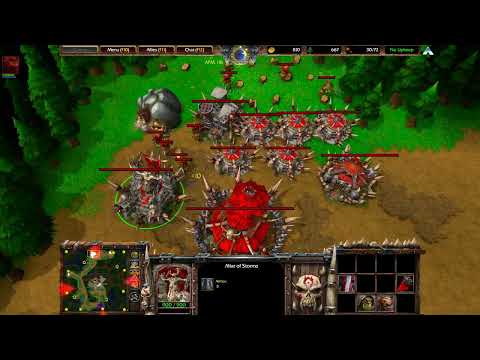 1 (Orc) vs 3 Insane Computer AI (Human, Orc and Undead) | Warcraft 3 Reforged