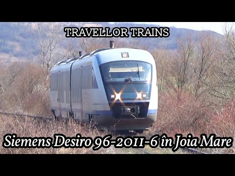Automotorul Siemens Desiro 96-2011-6 în halta Joia Mare (Linia 317: Arad - Ineu - Brad)