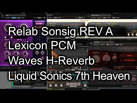 Reverb Shootout - Rooms on drums - Sonsig REV A, Lexicon, H-Reverb, Seventh Heaven