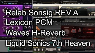 Video thumbnail for Reverb Shootout - Rooms on drums - Sonsig REV A, Lexicon, H-Reverb, Seventh Heaven by Heron Island Studio