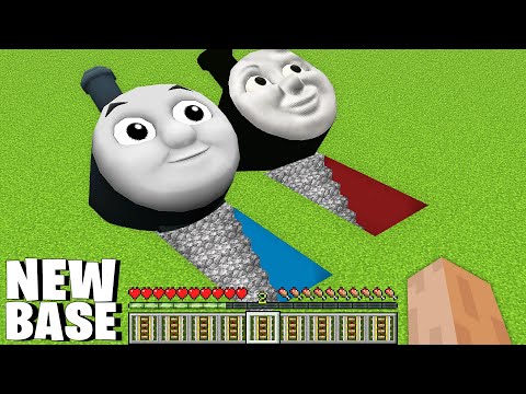 I found SECRET THOMAS THE TANK ENGINE UNDERGROUND BASE in Minecraft - Gameplay - Coffin Meme