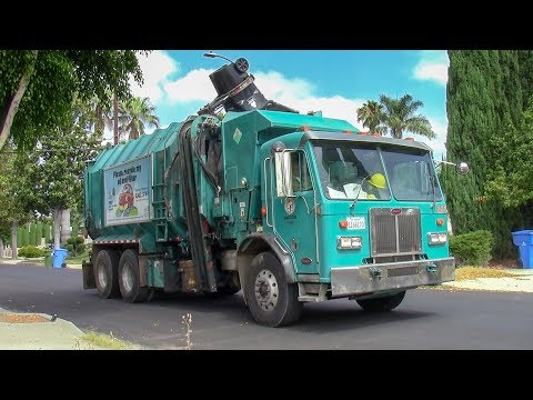 LA City Amrep Octo Garbage Trucks - YouTube