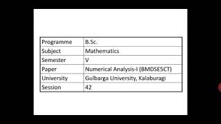 Numerical analysis session 42