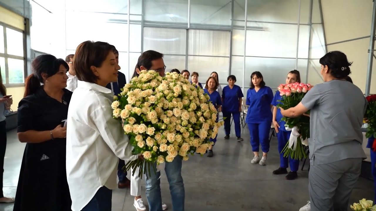 Աննա Հակոբյանը՝ վարդերի ջերմոցային տնտեսությունում