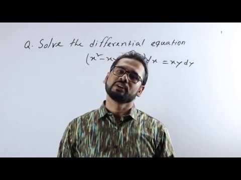 Solution of a Homogeneous Differential Equation (Lecture-12)