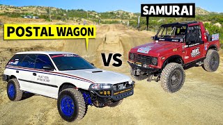 400hp Subaru Legacy Mail Wagon vs Suzuki Samurai Race Truck // THIS vs THAT Off-Road