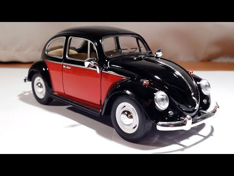 Металлическая машинка Kinsmart 1:32 «1967 Volkswagen Classical Beetle (Color Door)» KT5373D инерционная / Оранжевый