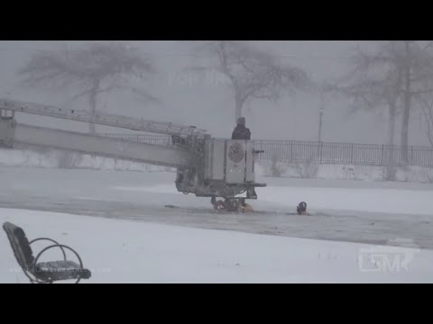 02-01-2021 Stamford, CT - Winter Storm Residents Fall into Pond/Water Rescue