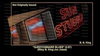 (1951) RPM ''Questionnaire Blues'' (Take 1) B. B. King
