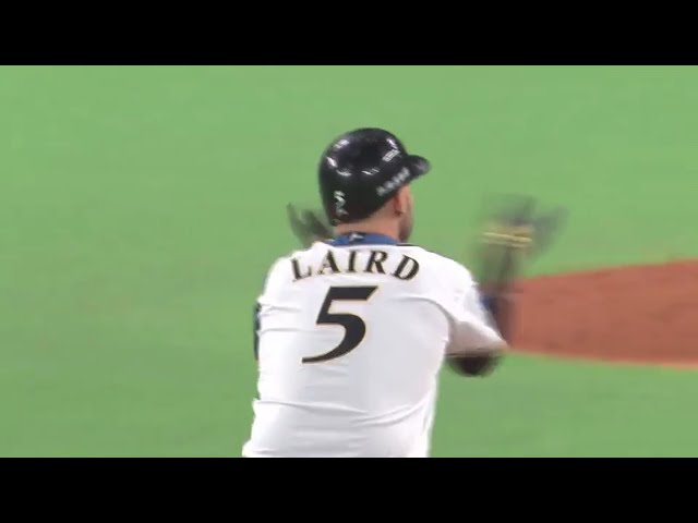 【8回裏】ファイターズ・レアードのタイムリー2ベースヒットで1点差に迫る!! 2017/6/8 F-C