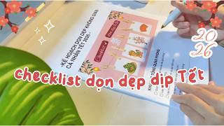 ✨ Lên kế hoạch dọn dẹp Tết 2026 | Reset không gian 💞 reset tâm trí trước năm mới