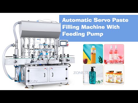 How To Adjust ZS-YT6T-6PX Automatic Servo Paste Filling Machine With Feeding Pump