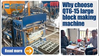 Why choose QT6-15 large block making machine it produces blocks with smooth surfaces high hardness.
