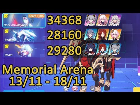 Honkai Impact 3: DXY (34368 +20%), Benares (28160), DOOM (29280) | Memorial Arena