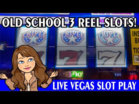 Classic Old School Slots LAS VEGAS TRIPLE STARS 3X4X5X 3 REEL SLOT MACHINES!   - YouTube