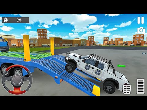 Transporting F-150 Pickup Truck in Cargo Plane - Police Car Transporter Simulator - Android Gameplay