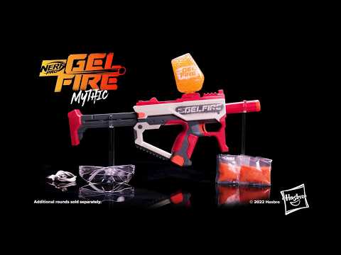 Nerf Pro Gelfire Mythic Blaster, 10,000 Gelfire Rounds, Hopper