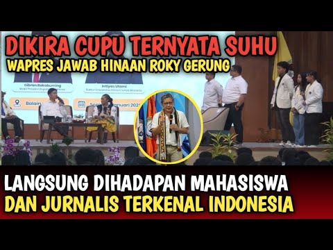 VIRAL, LANGSUNG DIHADAPAN MAHASISWA & PRESENTER TOP, WAPRES GIBRAN JAWAB TELAK HIN44N ROKY GERUNG ??