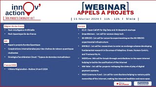 Innov&rsquo;action – Webinar Appels à Projets  du 15 février 2024