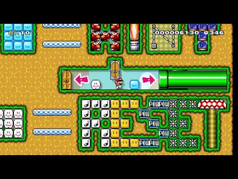 Mario Maker Competition level Testing: Defender Level