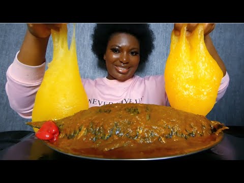 Cook and Eat With Me massive fish banga soup with starch fufu 