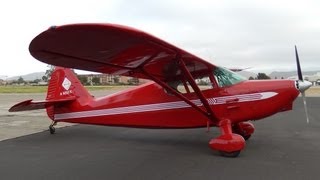 preview picture of video 'Flight on 1946 Stinson 108-1 Voyager, Lompoc Airport, CA. Santa Barbara County GoPro Onboard Footage'