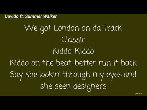 Davido Ft Summer Walker D&G Lyrics Video (Dolce & Gabbana)