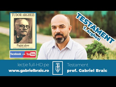 Testament de Tudor Arghezi - comentariu sigur BAC 2021