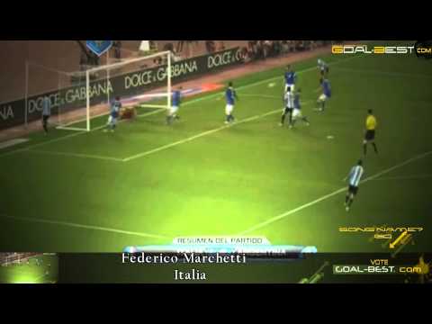 Big Save ! Goalkeeper Federico Marchetti Italy 2014