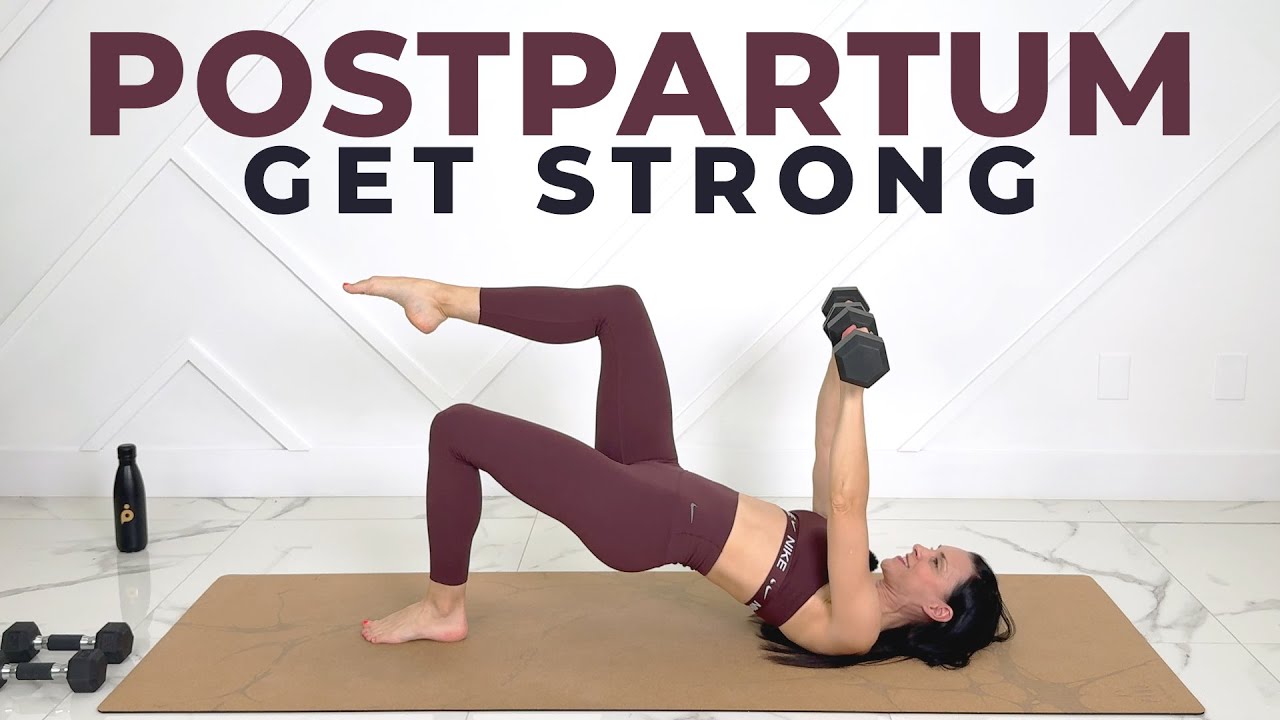 Postnatal Pilates X Strength Training (20-Min Postpartum Workout)
