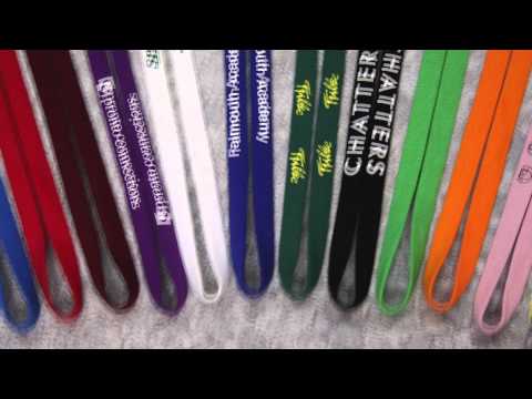 1/2 No-Flip Cotton Lanyard with Double Bulldog Clip
