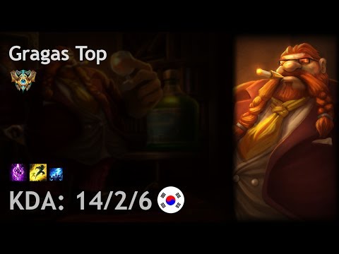 Gragas Top vs Lucian - KR Challenger Patch 7.13