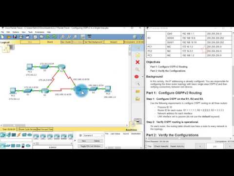 8.2.2.7 Packet Tracer - Configuring OSPFv2 in a Single Area