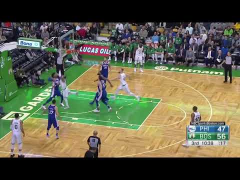 Masked Kyrie with a shake in’ bake! 76ers vs Celtics