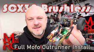 SCX30 Goes BRUSHLESS! Full Mofo RC Install + MountainBlox Test Run