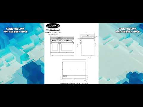 COSMO 48” Haven Collection Gas Range Review | Double Oven, 6 Burners, Griddle & LED Knobs