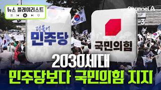 2030세대의 민주당 지지율이 낮은 이유는? [뉴스플레이리스트] / 채널A