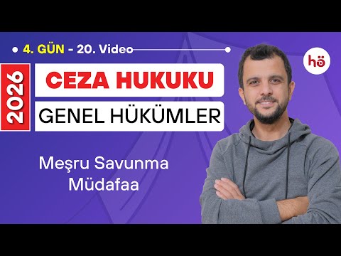 20) Ceza Hukuku KAMPI - Meşru Savunma - Müdafaa - Murat AKSEL