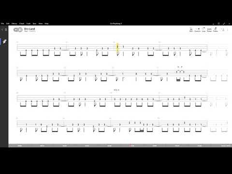 Dry Land ( Marillion ) ,Tablatura e base Senza Basso - Backing bass track-NO BASS